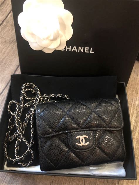 card holder on chain chanel|chanel classic wallet on chain.